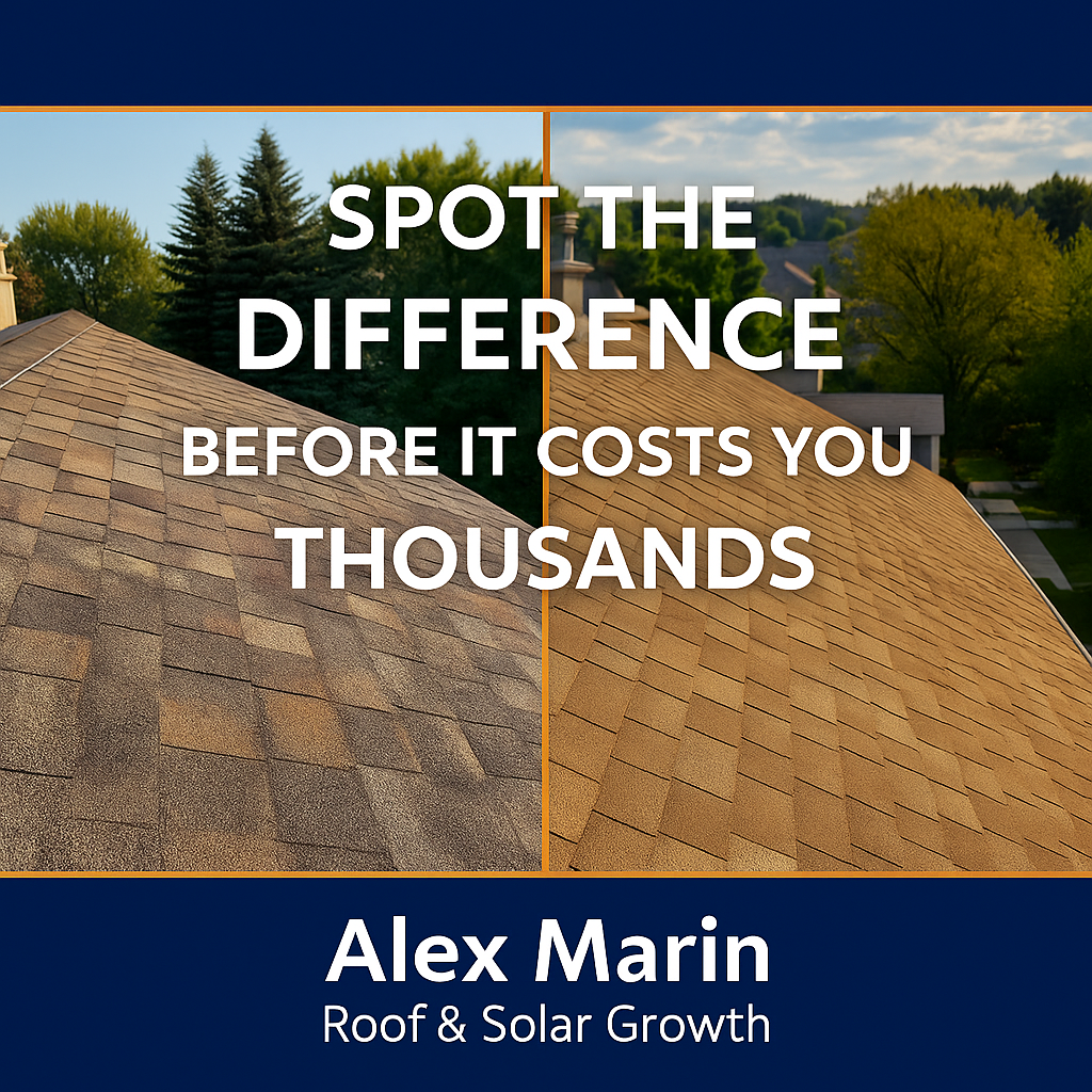 Before and after roof example